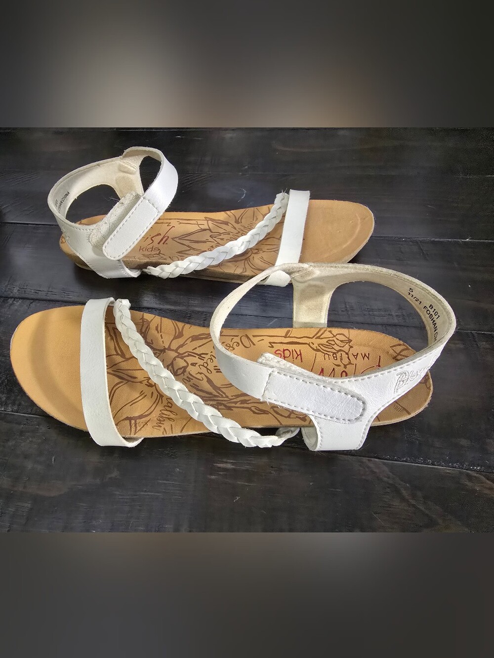 Malibu White Braided Ankle-Strap Sandals